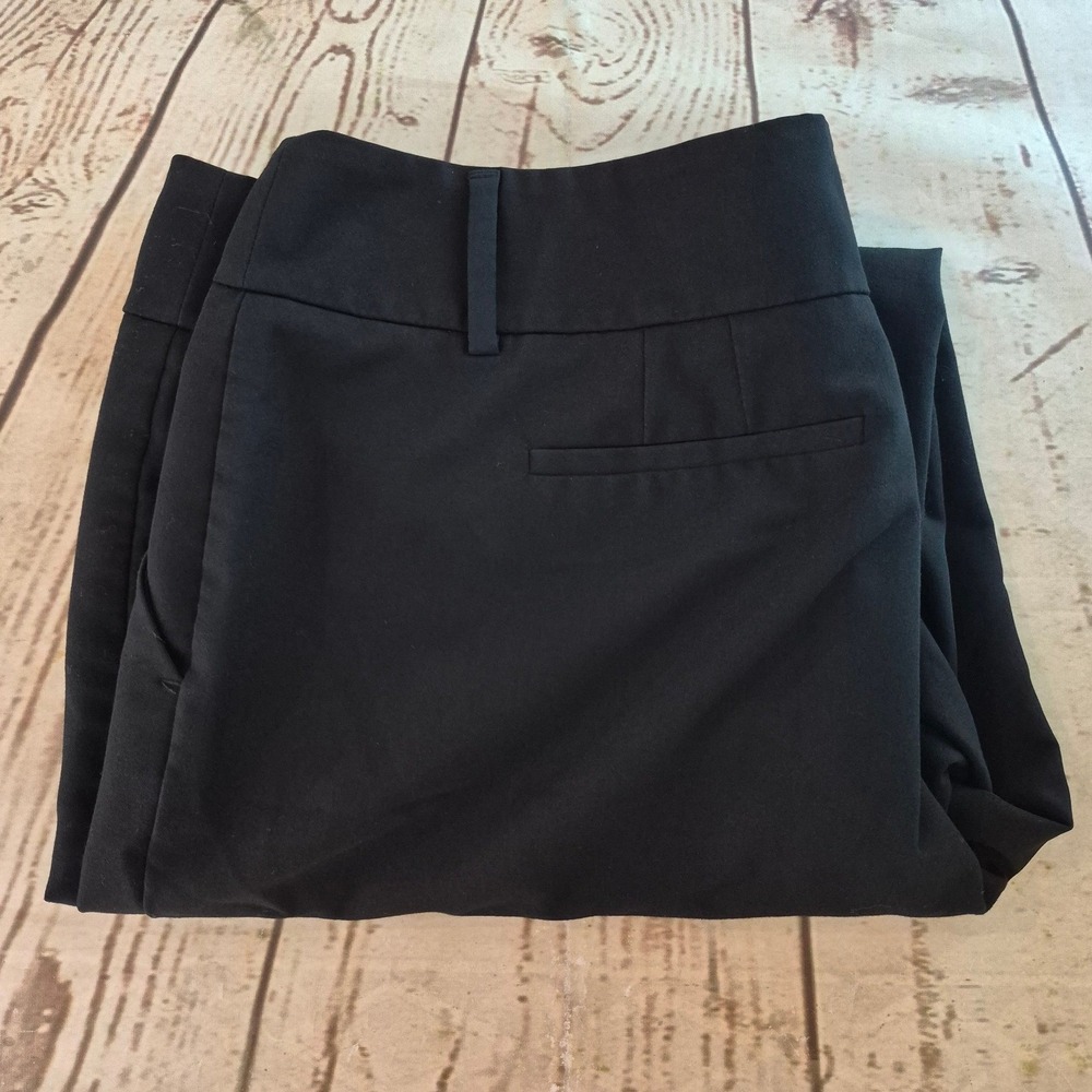 Apt. 9 Black Tie Straight Leg Dress Pants Womens 16 Career Trousers Slacks
